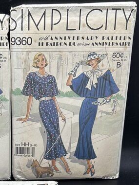 Simplicity 60th Anniv. Pattern 9360 “Dress” (Size 6-12) Sewing Pattern Uncut FF